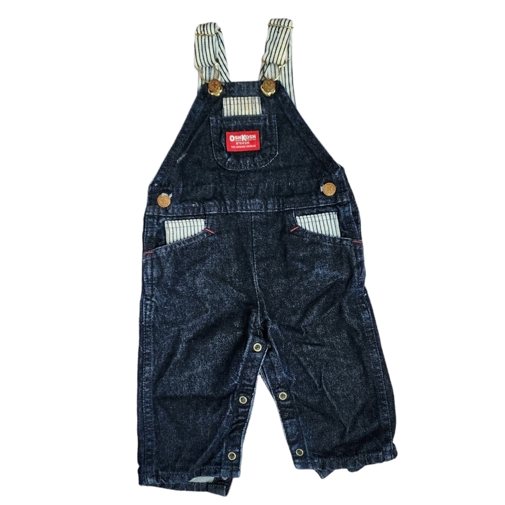 OSHKOSH B'GOSH x VINTAGE Vestback made in USA denim overalls Union Made 12M